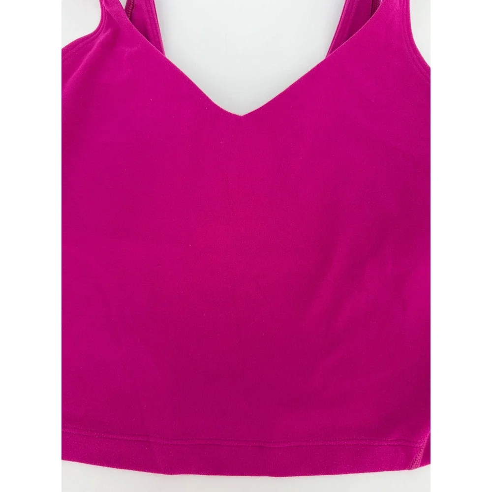 Lululemon Align Tank Top Magenta Pink Nulu Yoga Crop Top Size 2